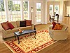 Pishavar Beige Hand Knotted 81 X 99 Area Rug 250-21213 Thumb 2