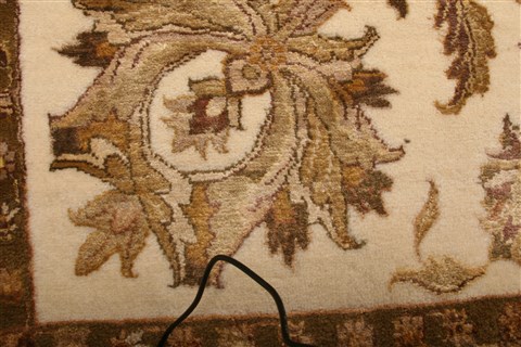Kashan Beige Hand Knotted 89 X 121 Area Rug 100-21214 Image 14