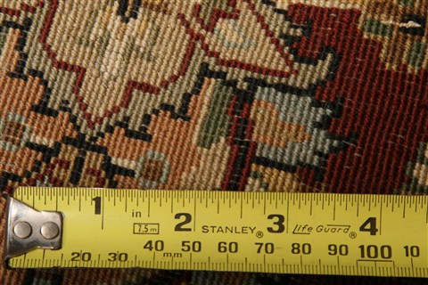 Kashan Beige Hand Knotted 61 X 811  Area Rug 253-21217 Image 14