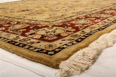Kashan Beige Hand Knotted 61 X 811  Area Rug 253-21217 Image 18