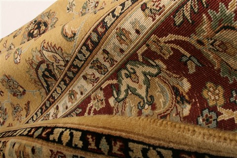 Kashan Beige Hand Knotted 61 X 811  Area Rug 253-21217 Image 8