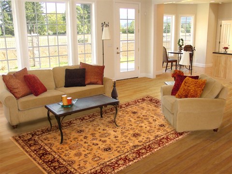 Kashan Beige Hand Knotted 61 X 811  Area Rug 253-21217 Image 3