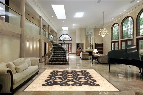 Chobi Black Hand Knotted 710 X 910  Area Rug 300-21225 Image 1