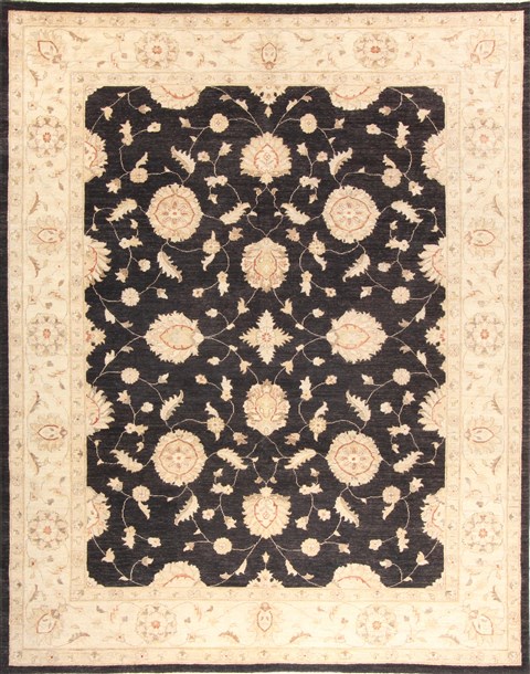 Chobi Black Hand Knotted 710 X 910  Area Rug 300-21225 Image 0