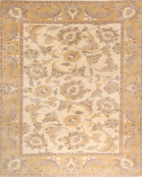 Oushak Beige Hand Knotted 82 X 911  Area Rug 300-21232 Image 0