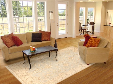 Chobi Blue Hand Knotted 81 X 100  Area Rug 300-21237 Image 4