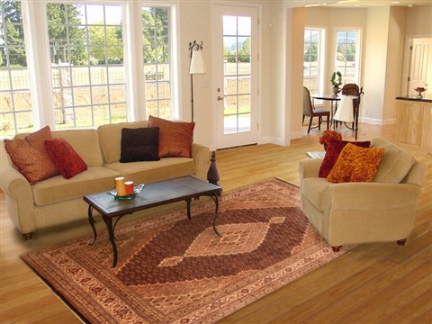 Tabriz Brown Hand Knotted 80 X 100 Area Rug 100-21248 Image 3