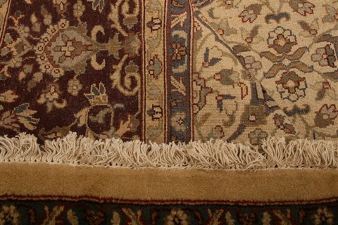 Kashan Yellow Hand Knotted 811 X 118  Area Rug 100-21252 Image 22