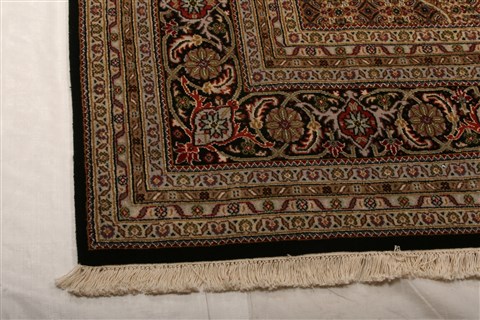 Tabriz Yellow Hand Knotted 82 X 102  Area Rug 253-21254 Image 9