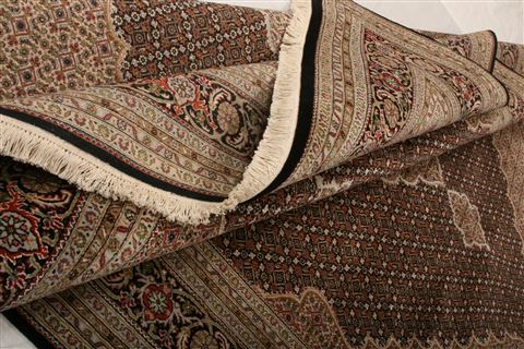 Tabriz Yellow Hand Knotted 82 X 102  Area Rug 253-21254 Image 18