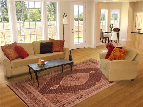 Tabriz Yellow Hand Knotted 82 X 102  Area Rug 253-21254 Image 3