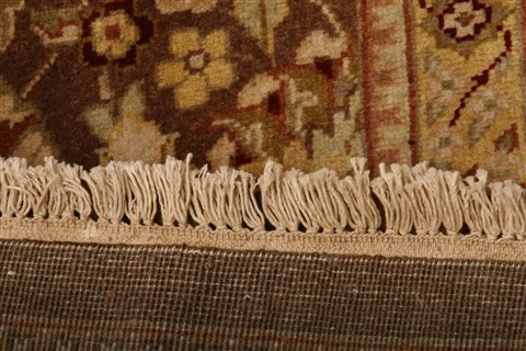 Kashan Beige Hand Knotted 711 X 99  Area Rug 253-21255 Image 46