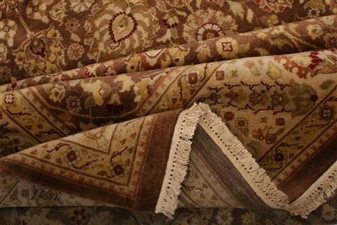 Kashan Beige Hand Knotted 711 X 99  Area Rug 253-21255 Image 10