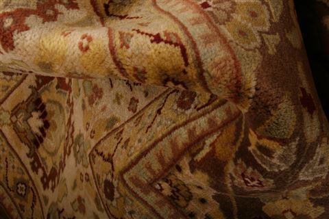 Kashan Beige Hand Knotted 711 X 99  Area Rug 253-21255 Image 14