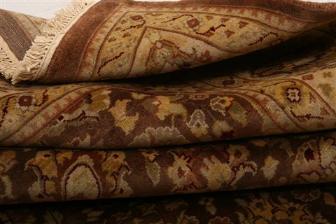 Kashan Beige Hand Knotted 711 X 99  Area Rug 253-21255 Image 32