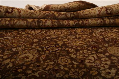 Kashan Beige Hand Knotted 711 X 99  Area Rug 253-21255 Image 33