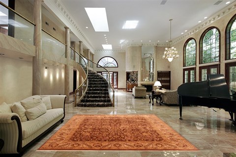 Kashan Beige Hand Knotted 711 X 99  Area Rug 253-21255 Image 4