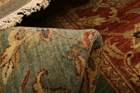 Chobi Blue Hand Knotted 711 X 910 Area Rug 100-21257 Image 24
