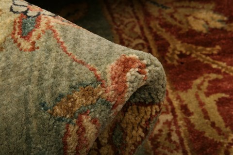 Chobi Blue Hand Knotted 711 X 910 Area Rug 100-21257 Image 7