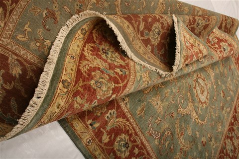 Chobi Blue Hand Knotted 711 X 910 Area Rug 100-21257 Image 16