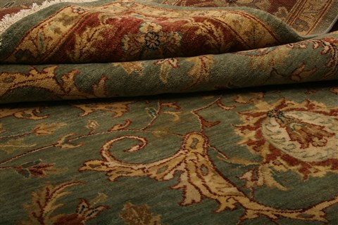 Chobi Blue Hand Knotted 711 X 910 Area Rug 100-21257 Image 18