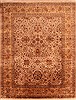 Tabriz Yellow Hand Knotted 711 X 100  Area Rug 100-21267 Thumb 0