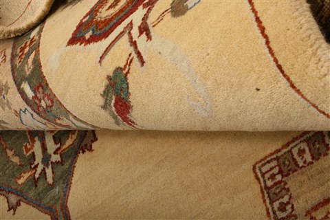 Heriz Beige Hand Knotted 80 X 911 Area Rug 100-21268 Image 24
