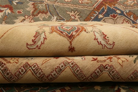 Heriz Beige Hand Knotted 80 X 911 Area Rug 100-21268 Image 29