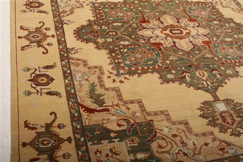 Heriz Beige Hand Knotted 80 X 911 Area Rug 100-21268 Image 6