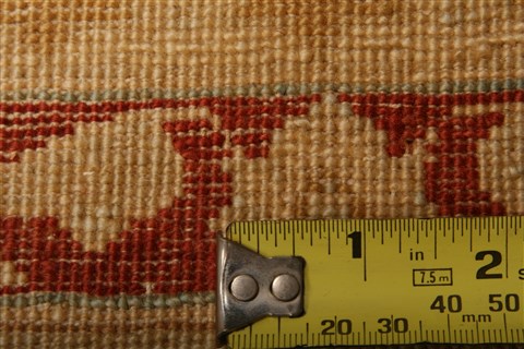 Agra Yellow Hand Knotted 91 X 125 Area Rug 100-21272 Image 25
