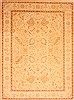 Agra Yellow Hand Knotted 91 X 125  Area Rug 100-21272 Thumb 0