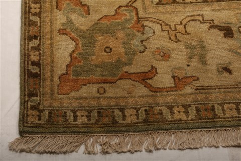 Oushak Green Hand Knotted 92 X 1110 Area Rug 100-21274 Image 4