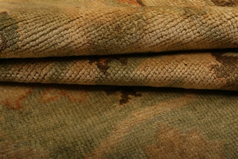 Oushak Green Hand Knotted 92 X 1110 Area Rug 100-21274 Image 11