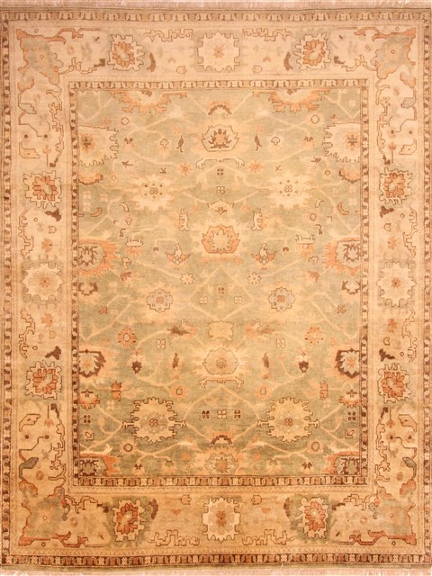 Oushak Green Hand Knotted 92 X 1110 Area Rug 100-21274 Image 0