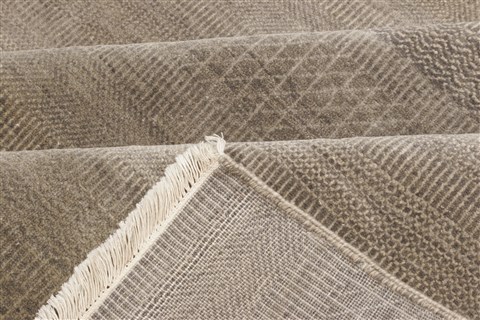 Modern Grey Hand Knotted 100 X 144 Area Rug 250-21293 Image 7