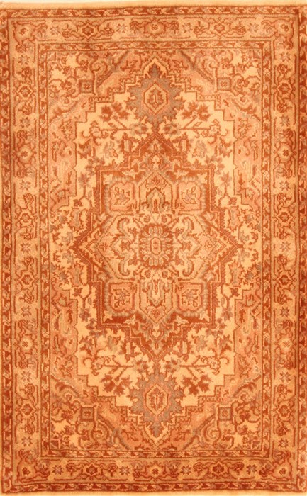 Tabriz Yellow Hand Knotted 34 X 48  Area Rug 100-21294 Image 0
