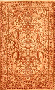 Romania Tabriz Yellow Rectangle 3x5 ft Wool Carpet 21294