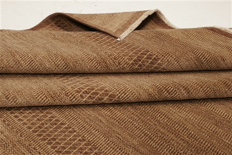 Modern Brown Hand Knotted 100 X 139 Area Rug 250-21302 Image 6