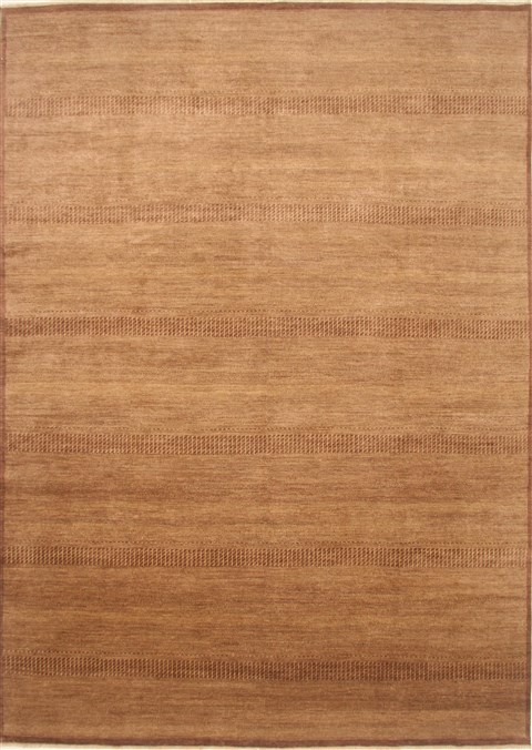 Modern Brown Hand Knotted 100 X 139 Area Rug 250-21302 Image 0