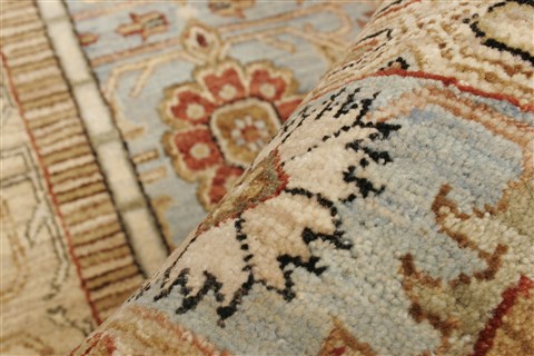 Chobi Blue Hand Knotted 911 X 145 Area Rug 250-21306 Image 1