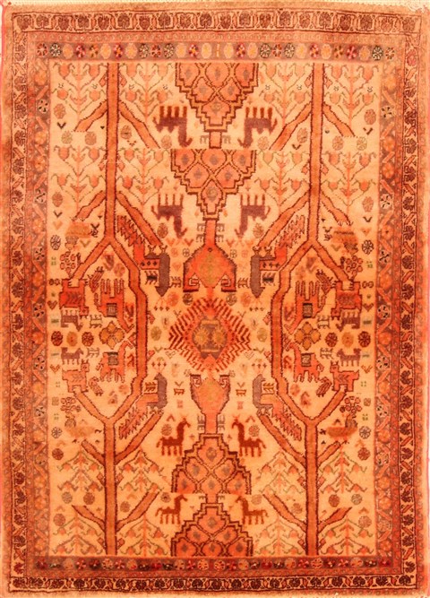 Shahre Babak Yellow Hand Knotted 30 X 43  Area Rug 100-21309 Image 0