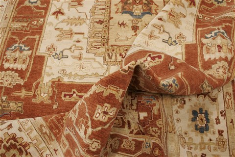 Chobi Brown Hand Knotted 99 X 140 Area Rug 250-21314 Image 5