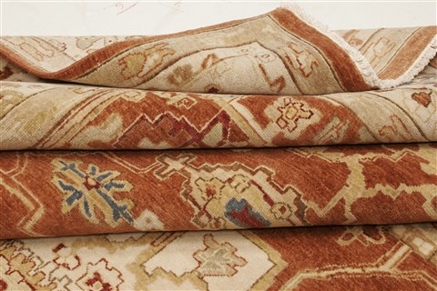 Chobi Brown Hand Knotted 99 X 140 Area Rug 250-21314 Image 9