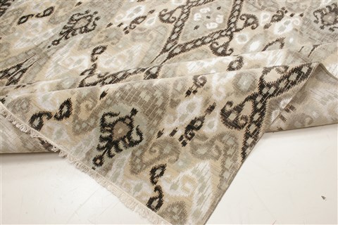 Modern Grey Hand Knotted 100 X 142 Area Rug 250-21324 Image 10