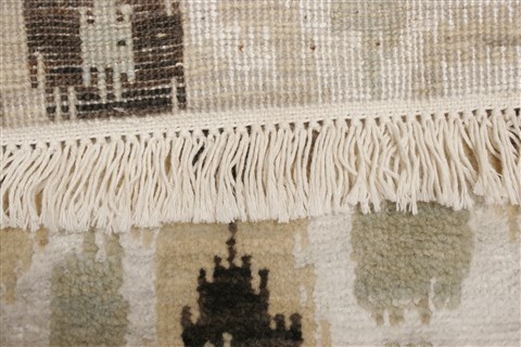 Modern Grey Hand Knotted 100 X 142 Area Rug 250-21324 Image 12