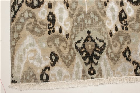 Modern Grey Hand Knotted 100 X 142 Area Rug 250-21324 Image 16
