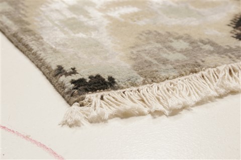 Modern Grey Hand Knotted 100 X 142 Area Rug 250-21324 Image 17