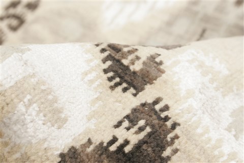 Modern Grey Hand Knotted 100 X 142 Area Rug 250-21324 Image 2