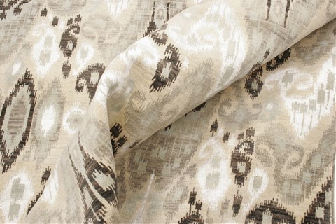 Modern Grey Hand Knotted 100 X 142 Area Rug 250-21324 Image 3