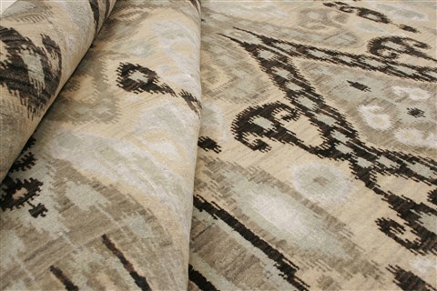 Modern Grey Hand Knotted 100 X 142 Area Rug 250-21324 Image 5